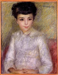Ritratto di una giovane ragazza. Dipinto di Pierre Auguste Renoir (1841-1919)