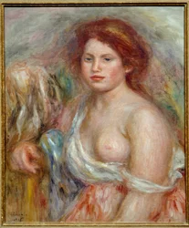 Ritratto del modello in busto Dipinto di Pierre Auguste Renoir