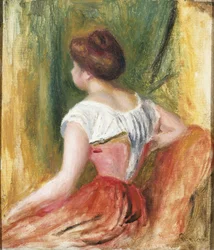 Giovane donna seduta