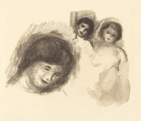 Pietra con tre schizzi