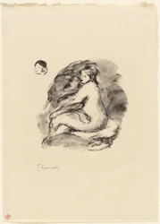 Studio di nudo femminile seduto, variante