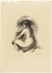 Studio di Donna Nuda Seduta