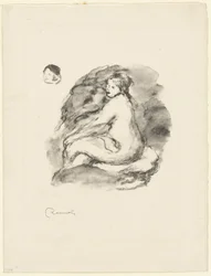 Studio di una donna nuda seduta, variante