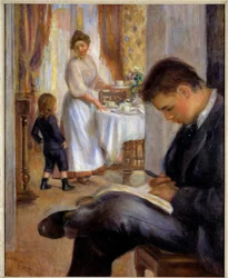 La colazione a Berneval Dipinto di Pierre Auguste Renoir (1841-1919) 1898 Collezione privata