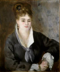 La dama in nero. Dipinto di Pierre-Auguste Renoir