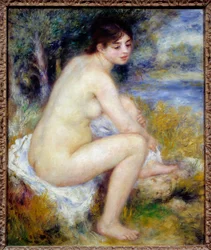 Donna nuda in un paesaggio
