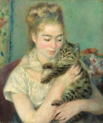 Donna con gatto