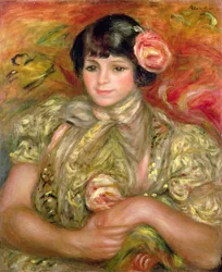 Donna con una rosa
