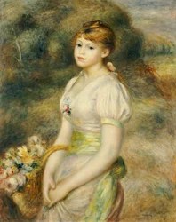 Giovane Ragazza con un Cesto di Fiori