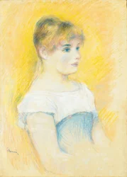 Giovane ragazza in corsetto blu