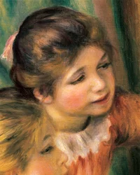 Giovani ragazze al pianoforte (dettaglio)