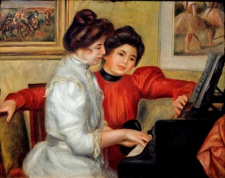 Yvonne e Christine Lerolle al pianoforte