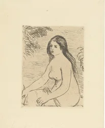 Donna nuda seduta