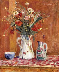 Fiori con ceramiche