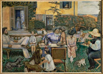 La famiglia Terasse, un pomeriggio borghese (olio su tela)