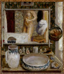 Il tavolo da toilette o lo specchio