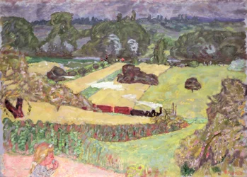 Paesaggio con treno merci, 1909