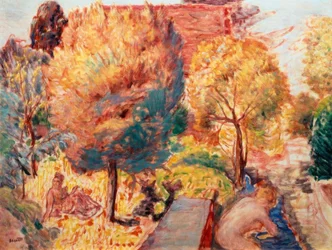 Paesaggio con bagnanti