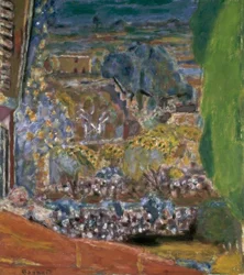 Paesaggio con tetti rossi