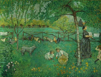 Le grand jardin au Clos (olio su tela)