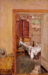 Bambino nella sala da pranzo