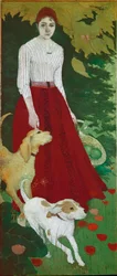Miss Andree Bonnard e i suoi cani
