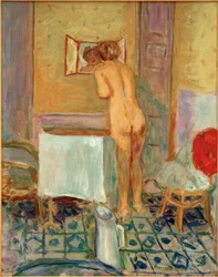 Nudo con stoffa rossa o Nudo alla toilette