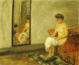 Nudo seduto su una sedia rossa, 1908