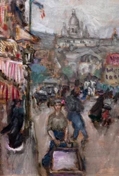 Paesaggio parigino o Les Batignolles, particolare