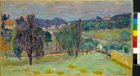Paesaggio viola, la sera