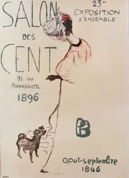 Poster pubblicitario per la 23ª esposizione del Salon des Cent, 1896