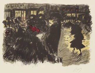Alcuni aspetti della vita a Parigi, 7: La piazza di sera, c.1898