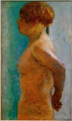 Torso di donna di profilo