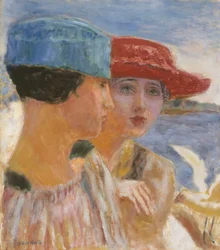 Ragazze giovani con un gabbiano, 1917