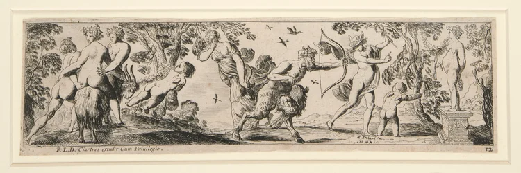 Fregi di ninfe e satiri (12 fogli)