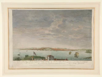 Veduta della città di Boston, capitale del New England, in Nord America