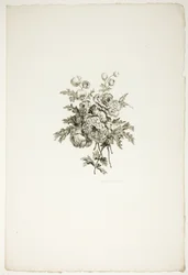 Bouquet con peonie, da una raccolta di diversi mazzi di fiori, inventati e disegnati da Jean Pillement e incisi da P. C. Canot