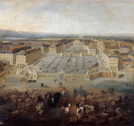 Veduta del palazzo di Versailles dalla Place d
