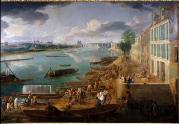Veduta di Parigi, presa dal Quai de la Rapee nel 1716 (dettaglio)