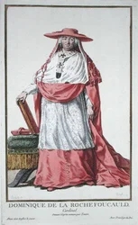 Il cardinale Dominique de la Rochefoucauld (1712-1800), da «Recueil des Estampes, représentant les Rangs et les Dignités, suivant le Costume de toutes les Nations existantes», pubblicato nel 1780
