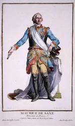 Maurizio di Sassonia (1696-1750), da «Recueil des Estampes, représentant les Rangs et les Dignités, suivant le Costume de toutes les Nations existantes», pubblicato nel 1780