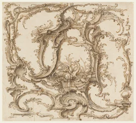 Disegno, composizione di ornamenti, 1745 ca.