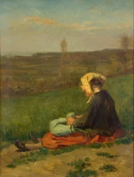 Un bambino in un campo, 1871