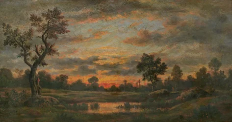 Paesaggio al tramonto