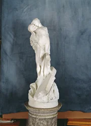 Figura della Morte che abbraccia una donna nuda
