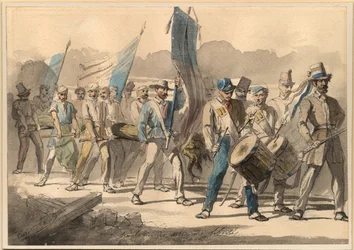 La piantagione di un albero della libertà in Francia nel 1848