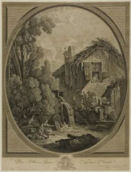 Paesaggio con mulino a vento