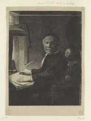 Ritratto del maestro di scrittura Lieven Willemsz. van Coppenol: piccola tavola