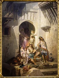 Donne di Algeri, interno del cortile