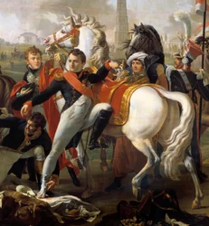 Napoleone I, ferito davanti a Ratisbona, viene curato dal chirurgo Yvan, 23 aprile